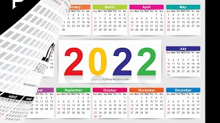 2022 Calendar Free Download  123FreeVectors [upl. by Juxon]