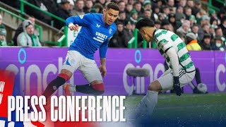 PRESS CONFERENCE  James Tavernier  Celtic 21 Rangers [upl. by Adnilem]