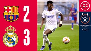 RESUMEN  FC Barcelona 23 Real Madrid CF  Supercopa de España 2022  Primera semifinal [upl. by Salis]