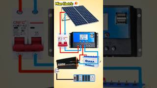 Solar Panels Connection with Solar Charge Controller and Inverter solarsystem ytshorts shorts [upl. by Burdelle351]