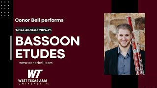 Conor Bell performs Texas TMEA Bassoon Etude 2 2425 [upl. by Yelhs359]