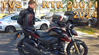 Review TVS RTR 200 FI 2024  Suspensiones regulables en un 200 🤨 [upl. by Hays]