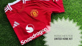 Manchester United home kit unboxing for season 2425 [upl. by Auguste]