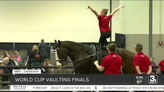 Equestrian Vaulting USA demonstrates sports in Omaha [upl. by Ainehta]