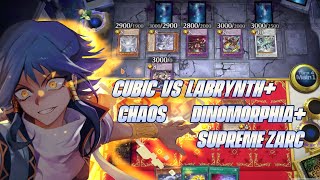 Cubic Chaos vs Labrynth  Dinomorphia  Supreme Zarc  Cubic Ranked Part 4  YuGiOh Master Duel [upl. by Howlan]