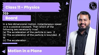 In a two dimensional motion instantaneous speed vo is a positive constant Then which of the fol [upl. by Goldia]