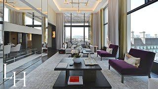 Touring a £17000000 London Penthouse in Belvedere Gardens Southbank Place [upl. by Mickelson]