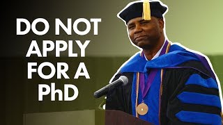 Why you shouldnt apply for a PhD [upl. by Ymeon]