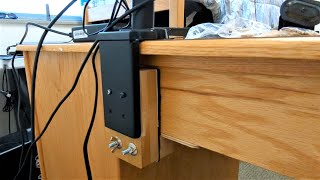 How to Clamp a Monitor Stand to a Difficult Desk [upl. by Thrift]