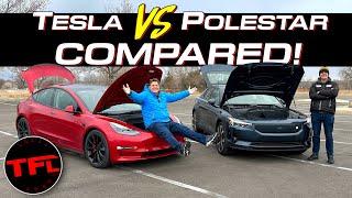 COMPARED Is The New 2024 Polestar 2 Better Than The Tesla Model 3 [upl. by Farwell]