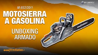 🔧🧰 UNBOXING Y ARMADO 👷 MOTOSIERRA A GASOLINA  GLADIATOR M 652201 [upl. by Sirred63]