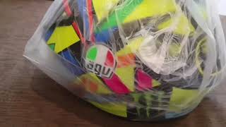 unboxing Agv pista gp r soleluna 2016 valentino rossi helmet [upl. by Dlanod607]