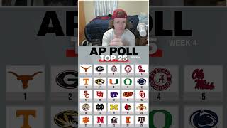 The Week 4 NCAA CFB AP Poll is interesting shorts [upl. by Lattonia650]