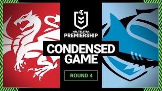 NRL 2023  Dragons v Sharks  Condensed Match Round 4 [upl. by Lachish]