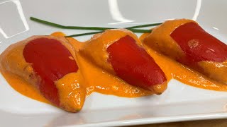 DELICIOSOS PIMIENTOS de piquillo RELLENOS DE BRANDADA de BACALAO [upl. by Netsrak]