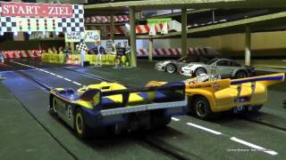 Carrera Bahn Underground SpeedRace  McLaren M20 vs Porsche 91730  One Battle  Evolution 132 [upl. by Heuser]