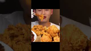 Bonggil Mukbang  Black bean noodles with fried chicken and chicken skin asmr [upl. by Cone]