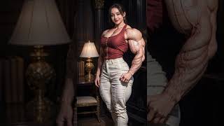 AI LookBook Muscle Girl  Girl Flexing Biceps  Female Biceps fitness ai lookbook [upl. by Nolte706]