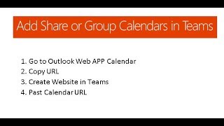 How to add Share or Group Calendar in Teams [upl. by Cantlon]