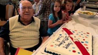 Singing Happy Birthday to Grandpa Turning 100 Years Old Saturday Party with Family and Friends [upl. by Lema]