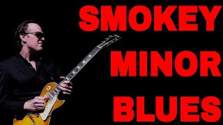 Smokey D Minor Blues Backing Track  The Saddest of All Keys Guitar Jam Track 67 BPM [upl. by Ellimak335]