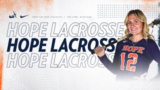 Hope vs Alma  Womens Lacrosse 4324  NCAA D3 Lacrosse  MIAA Lacrosse [upl. by Assirat249]