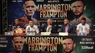 JOSH WARRINGTON v CARL FRAMPTON FULL amp UNCUT LEEDS PRESS CONFERENCE  WARRINGTONFRAMPTON [upl. by Eerhs]