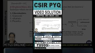 CSIRNET LIFE SCIENCES  PYQ 2021 June  VIDEO SOLUTION [upl. by Nohsar]