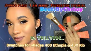 Juvia’s Place foundation amp Swatches for shades 400amp430 [upl. by Xylon]