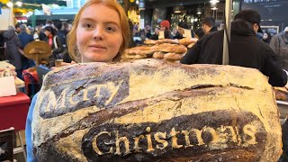 🇬🇧🎄🎅 LONDON CHRISTMAS 2023 BOROUGH MARKET WALKING TOUR LONDON STREET FOOD EXTREMELY BUSY 4K HDR [upl. by Riane]