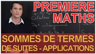 Sommes de termes de suites  Applications  Maths 1ère  Les Bons Profs [upl. by Bahe53]