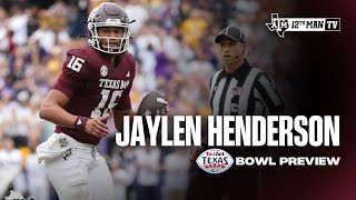 Texas Bowl Preview Jaylen Henderson [upl. by Artcele507]