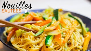 NOUILLES SAUTÉES AUX LEGUMES RECETTE [upl. by Abbotson]