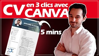 Faire un CV PROFESSIONNEL GRATUIT et RAPIDE avec CANVA 🚀 [upl. by Ahsrats]