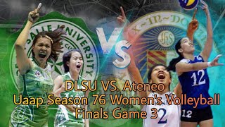 Ateneo vs DLSU Uaap Season 76 Finals Game 3 ¦¦ RELIVE this 5 set Thriller [upl. by Yornoc]