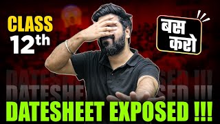 Class 12 Date Sheet 2025 Exposed 🤯 CBSE Date Sheet 2025  Reality of Date Sheet for Class 12 🙄 ✅ [upl. by Teleya]