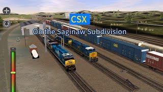 Trainz 2 Some CSX trains on the Saginaw Subdivision [upl. by Itoc]