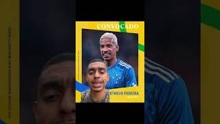 Matheus Pereira entra no lugar do Pacote CBF anuncia que o meia do cruzeiro vai jogar contrao Peru [upl. by Eninaej]