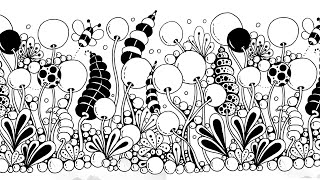 Zentangle inspired art ✺ tangle art for beginners ✺ tangle doodle [upl. by Anne-Marie]