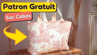 Tuto couture débutant  Sac Cabas Libellule  PATRON GRATUIT [upl. by Cianca]