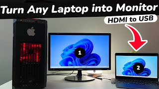 How To USE Laptop As Monitor  Turn ANY Laptop into Secondary Monitor 2023 NEW [upl. by Ehcnalb253]