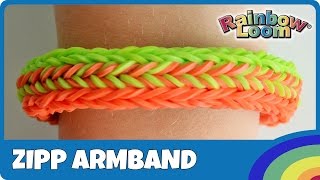 Rainbow Loom ZippArmband mit MonsterTail  deutsche Anleitung [upl. by Siron]