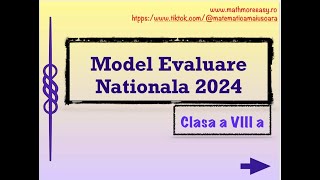 Model Subiect Evaluare Nationala 2024 [upl. by Teleya]