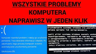 Napraw WSZYSTKIE PROBLEMY z uruchamianiem i pracą Windowsa  NIEBIESKI CZARNY ekran lub inne BŁĘDY [upl. by Ialohcin]