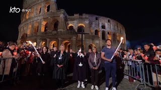 Chemin de Croix au Colisée à Rome  Semaine Sainte 2024 [upl. by Akemrej]