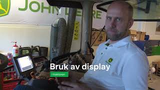 Bruk av display i traktoren  John Deere C441R rundballepresse 77 [upl. by Toland]