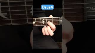 Dsus4 How to play D Sus 4 on guitar guitarchords guitartutorial guitarlesson [upl. by Atekin]