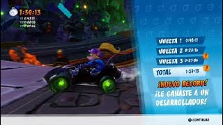 CTR Nitro Fueled Templo Tiny venciendo a desarrollador Ps4 [upl. by Adalbert]