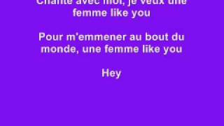 Une femme like you  Kmaro Letre Lyrics on screen [upl. by Eedyaj]