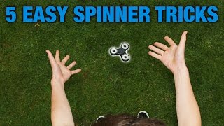 5 EASY FIDGET SPINNER TRICKS FOR BEGINNERS TOP 5 [upl. by Aicilla]